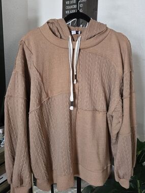 Women's Tan Crewneck Sweater